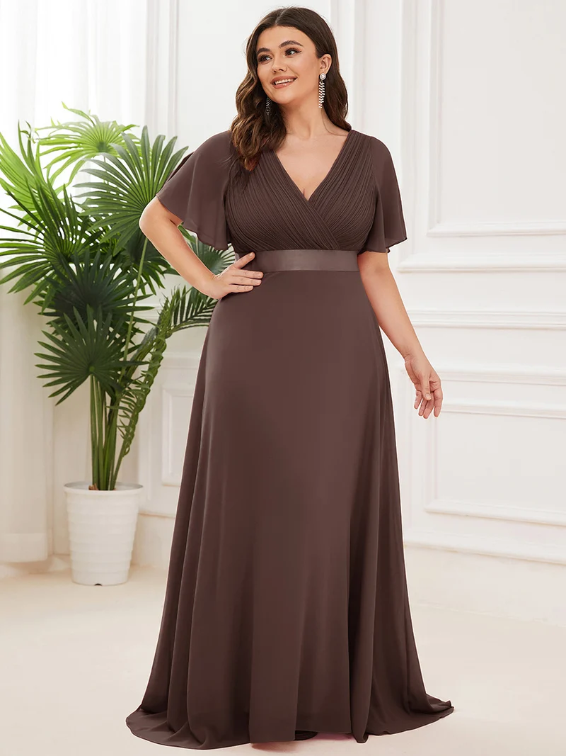 ever MONICA|Robes de demoiselle d'honneur en mousseline taille haute élégantes et fluides