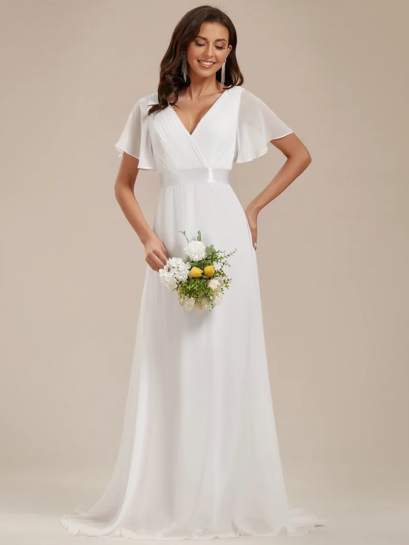 ever MONICA|Robes de demoiselle d'honneur en mousseline taille haute élégantes et fluides