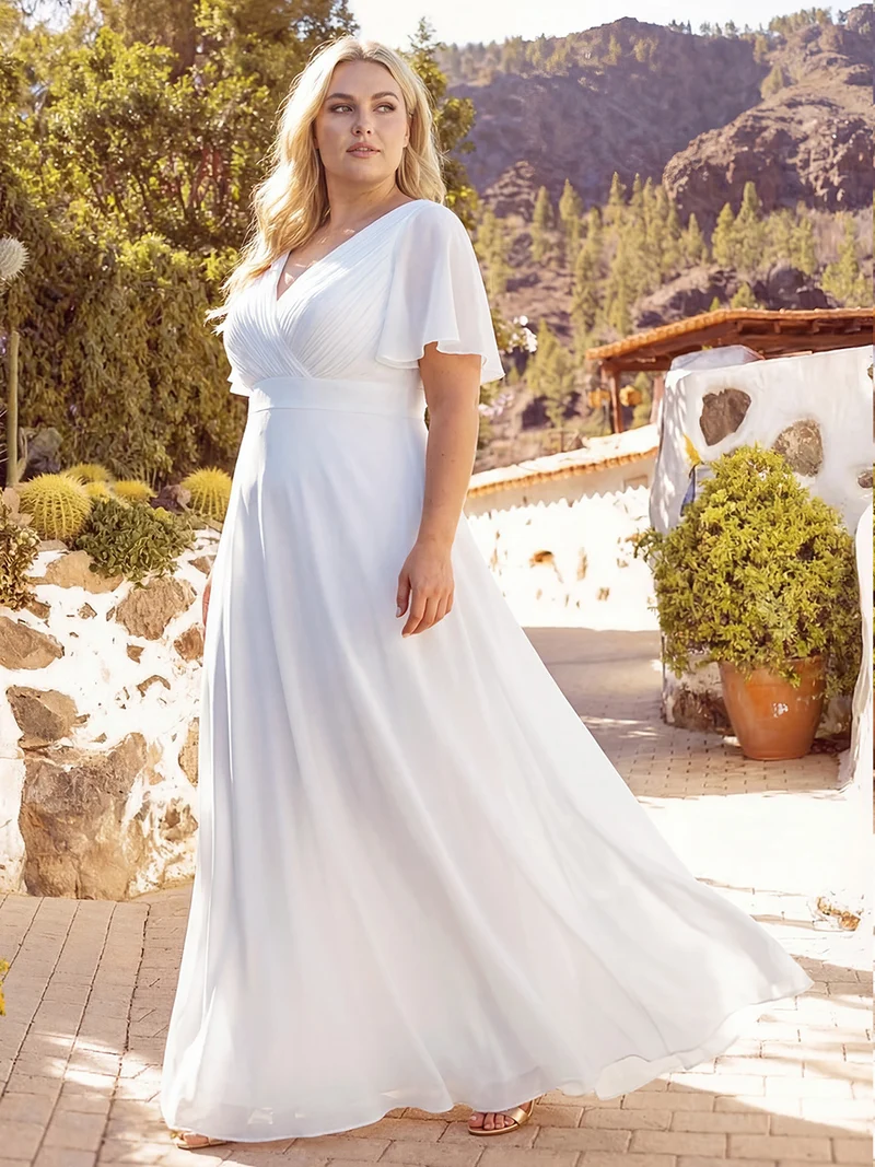 ever MONICA|Robes de demoiselle d'honneur en mousseline taille haute élégantes et fluides