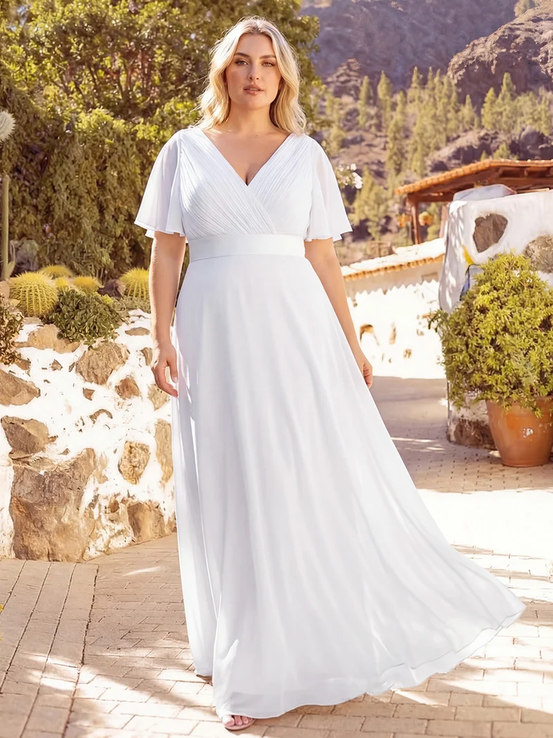 ever MONICA|Robes de demoiselle d'honneur en mousseline taille haute élégantes et fluides
