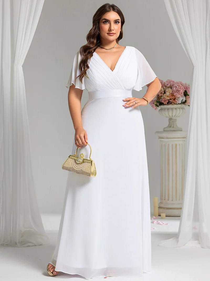 ever MONICA|Robes de demoiselle d'honneur en mousseline taille haute élégantes et fluides