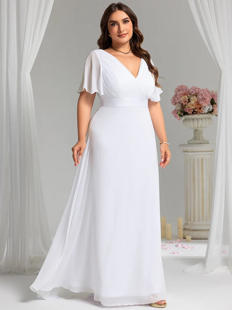 ever MONICA|Robes de demoiselle d'honneur en mousseline taille haute élégantes et fluides