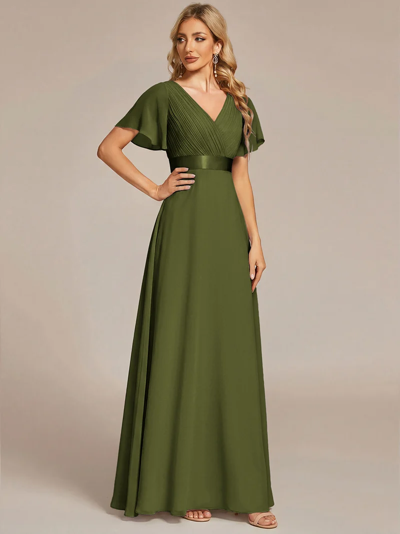 ever MONICA|Robes de demoiselle d'honneur en mousseline taille haute élégantes et fluides