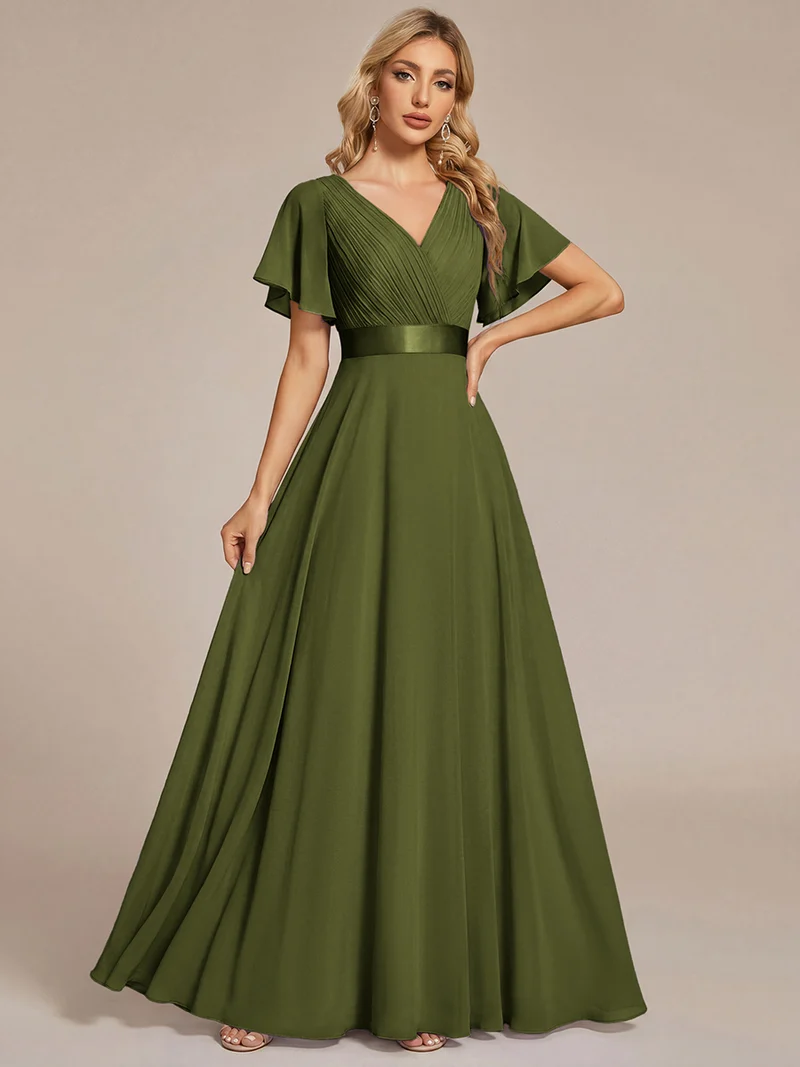 ever MONICA|Robes de demoiselle d'honneur en mousseline taille haute élégantes et fluides