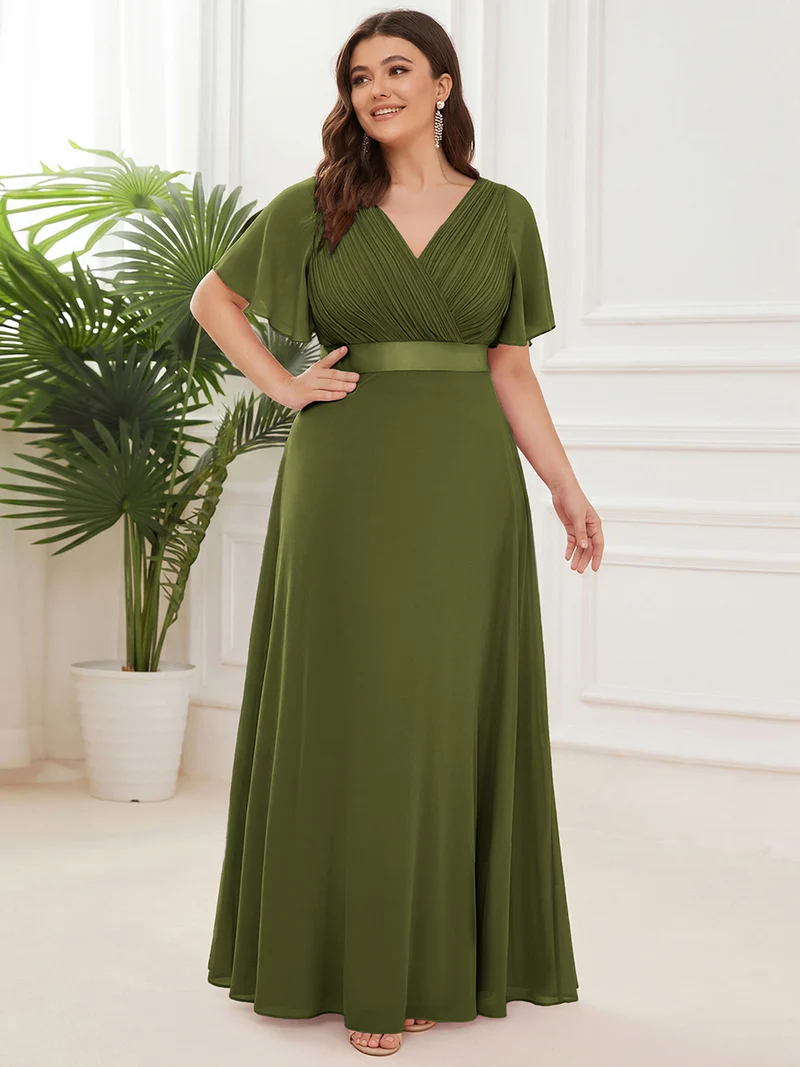 ever MONICA|Robes de demoiselle d'honneur en mousseline taille haute élégantes et fluides