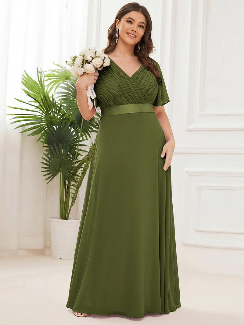 ever MONICA|Robes de demoiselle d'honneur en mousseline taille haute élégantes et fluides