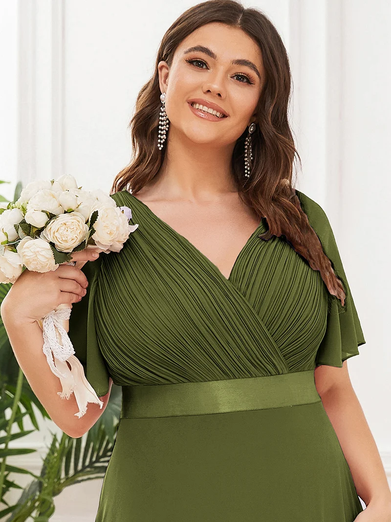 ever MONICA|Robes de demoiselle d'honneur en mousseline taille haute élégantes et fluides