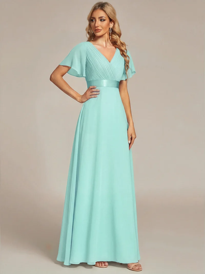ever MONICA|Robes de demoiselle d'honneur en mousseline taille haute élégantes et fluides