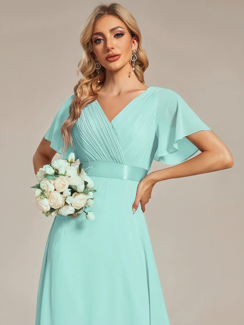 ever MONICA|Robes de demoiselle d'honneur en mousseline taille haute élégantes et fluides