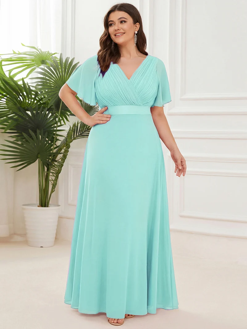 ever MONICA|Robes de demoiselle d'honneur en mousseline taille haute élégantes et fluides