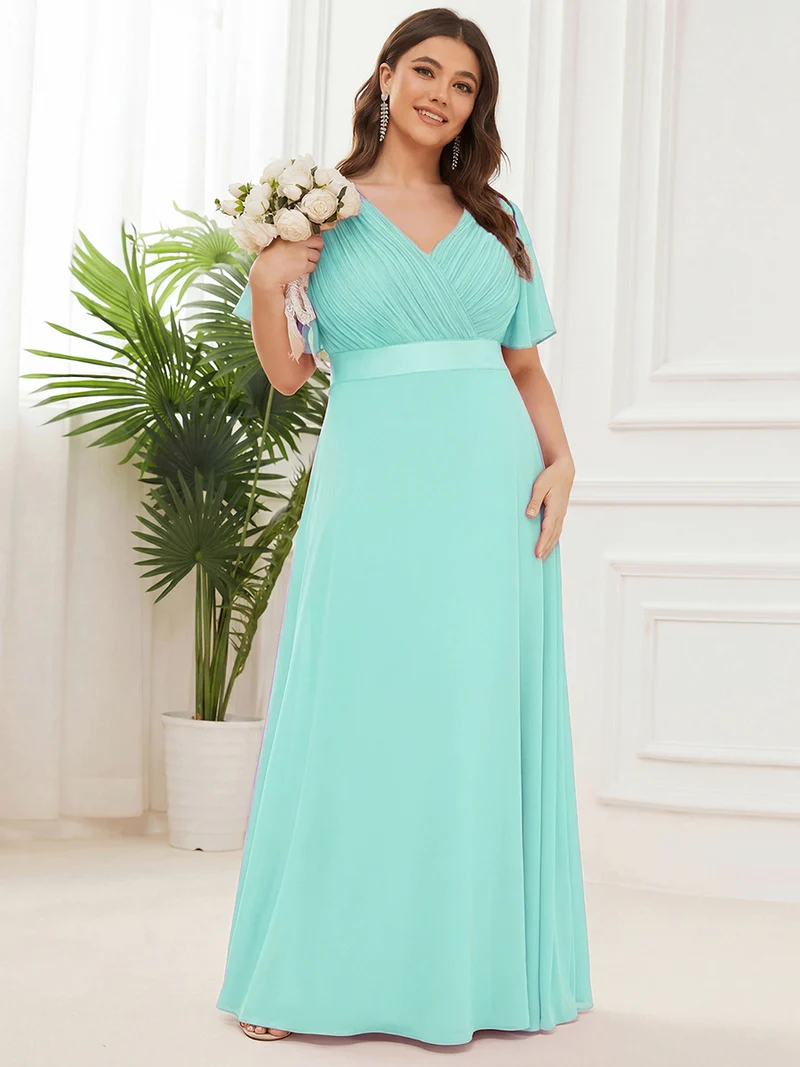 ever MONICA|Robes de demoiselle d'honneur en mousseline taille haute élégantes et fluides