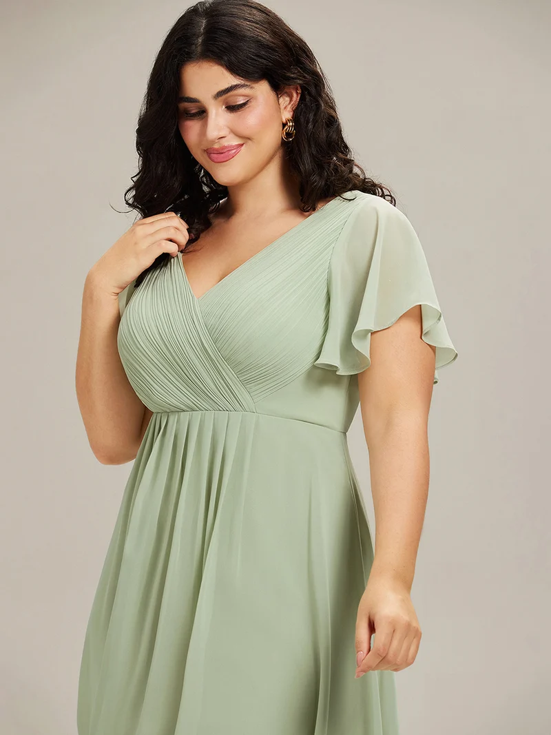 ever FAYE|Robe d'invité de mariage chic à col en V