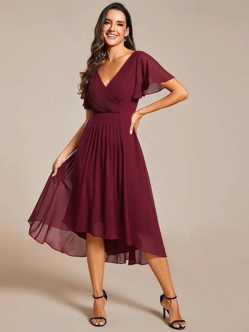 ever FAYE|Robe d'invité de mariage chic à col en V