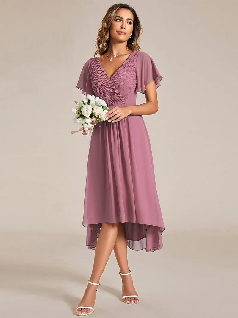 ever FAYE|Robe d'invité de mariage chic à col en V