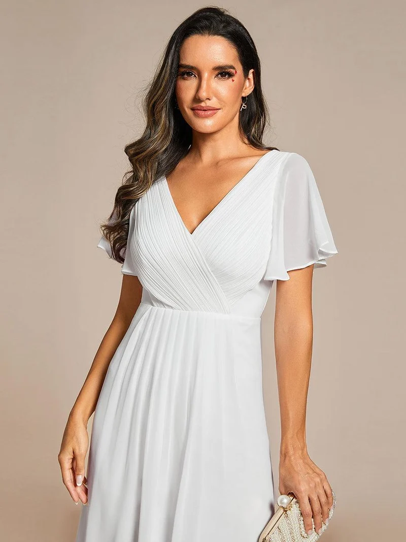 ever FAYE|Robe d'invité de mariage chic à col en V