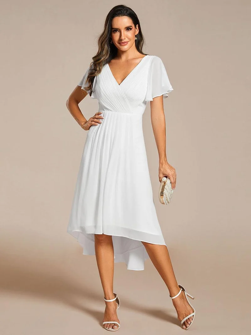 ever FAYE|Robe d'invité de mariage chic à col en V