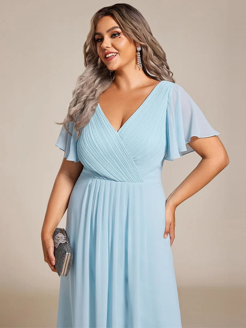 ever FAYE|Robe d'invité de mariage chic à col en V