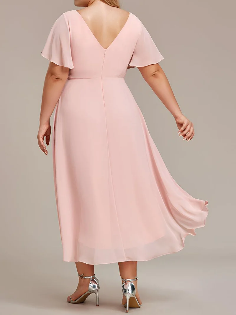 ever FAYE|Robe d'invité de mariage chic à col en V