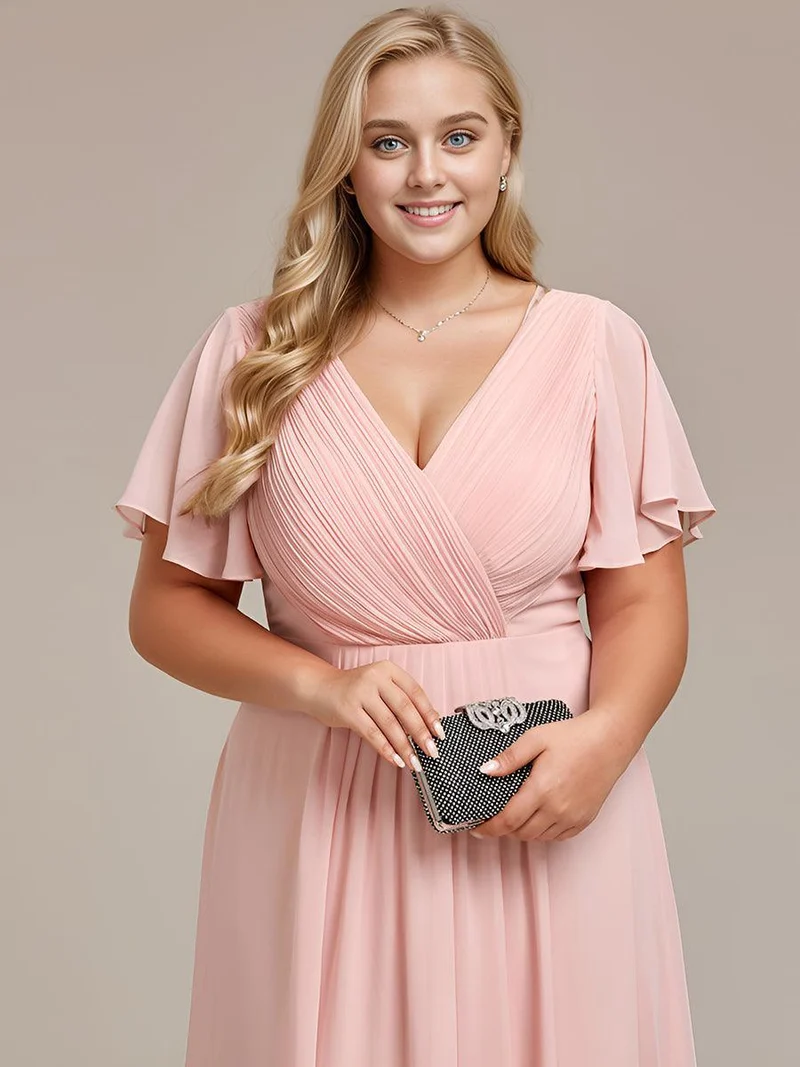 ever FAYE|Robe d'invité de mariage chic à col en V
