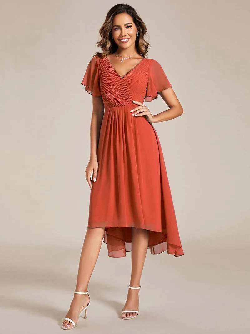 ever FAYE|Robe d'invité de mariage chic à col en V