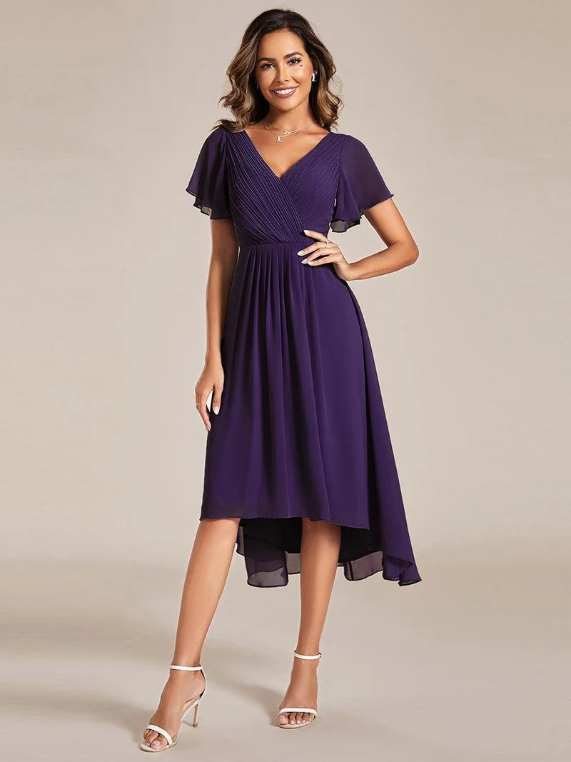 ever FAYE|Robe d'invité de mariage chic à col en V