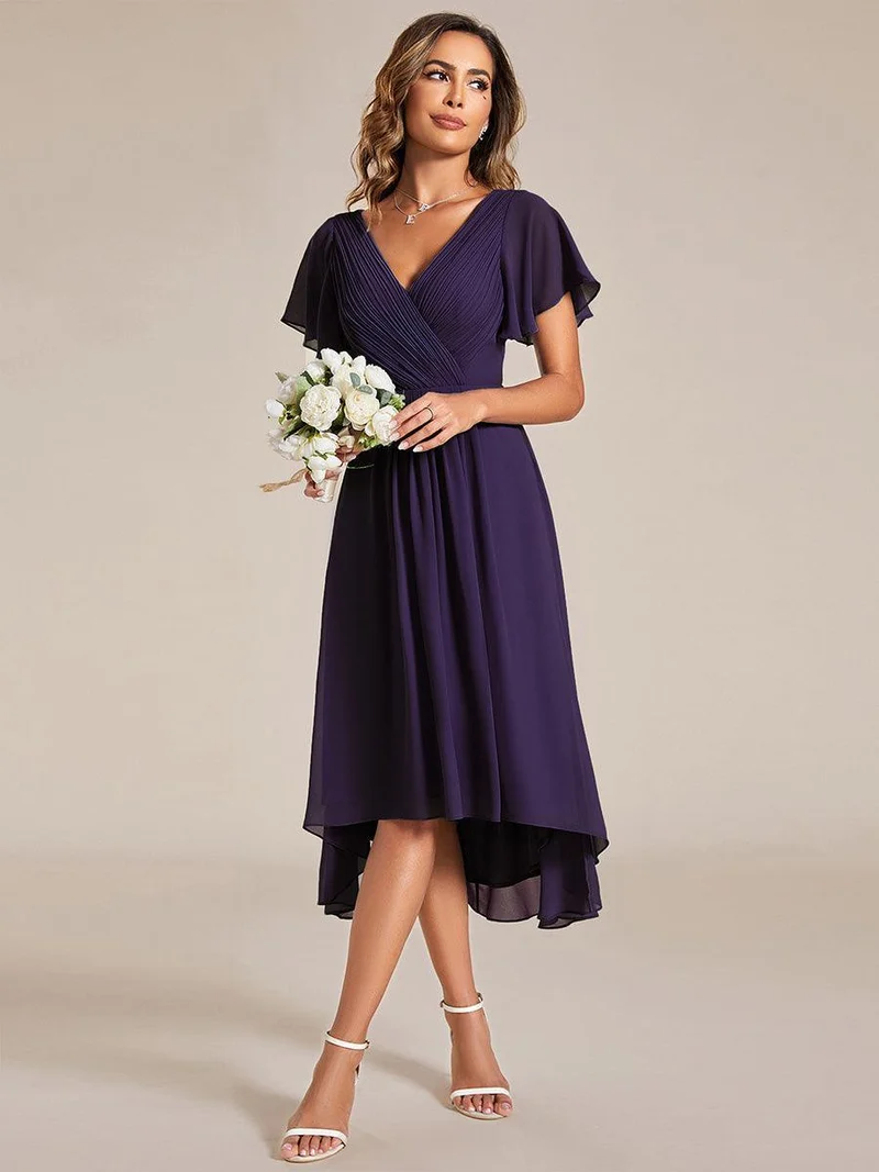 ever FAYE|Robe d'invité de mariage chic à col en V