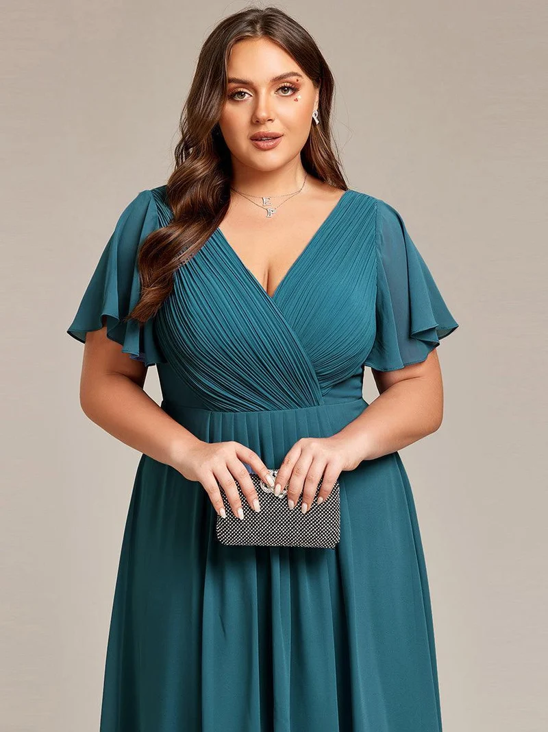 ever FAYE|Robe d'invité de mariage chic à col en V