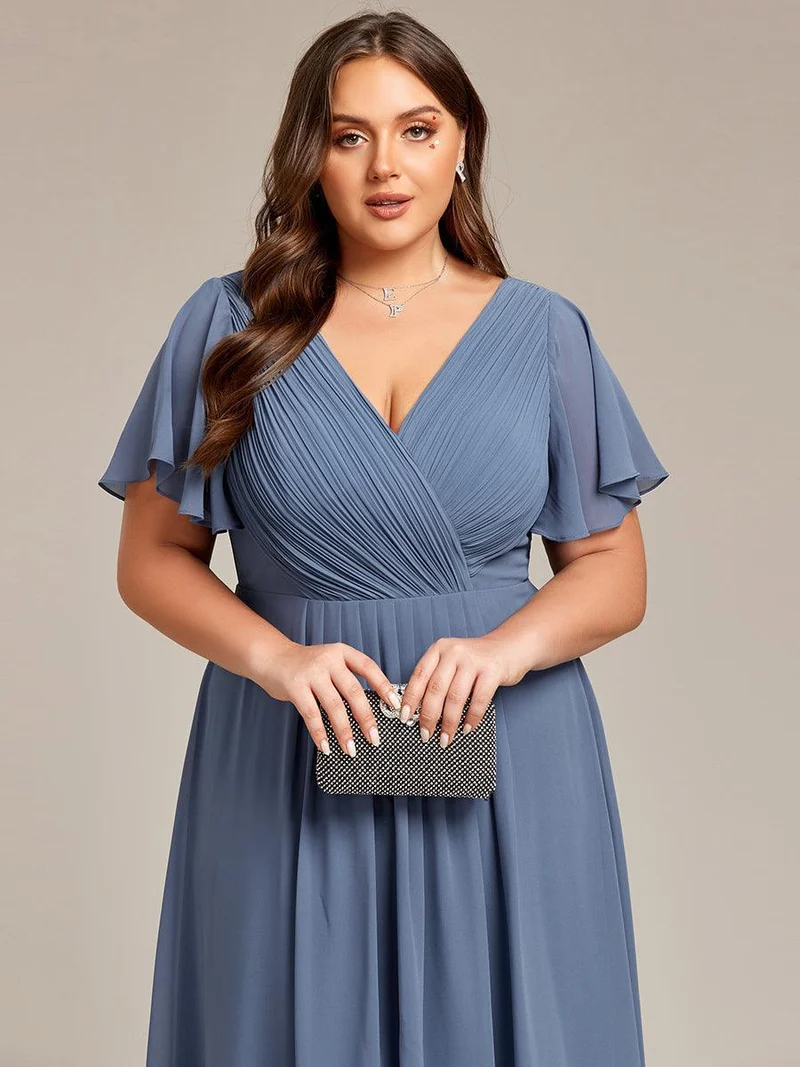 ever FAYE|Robe d'invité de mariage chic à col en V