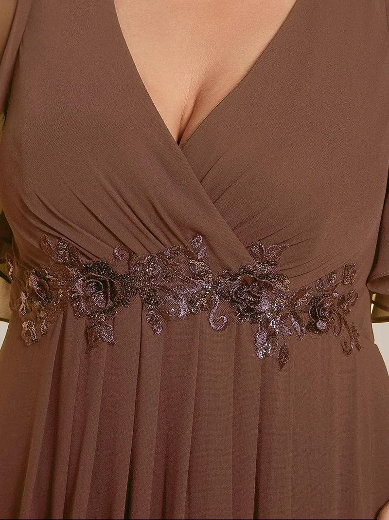 ever IVYROSE|Robe de soirée de mariage élégante en mousseline de soie