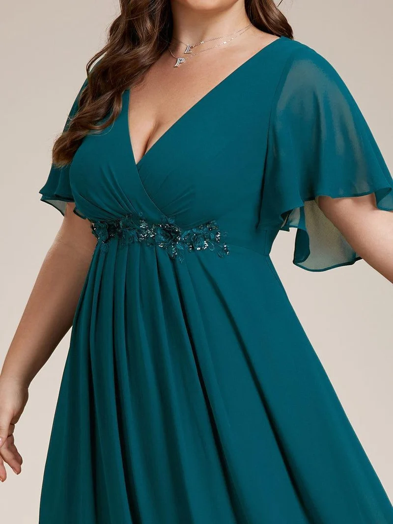 ever IVYROSE|Robe de soirée de mariage élégante en mousseline de soie