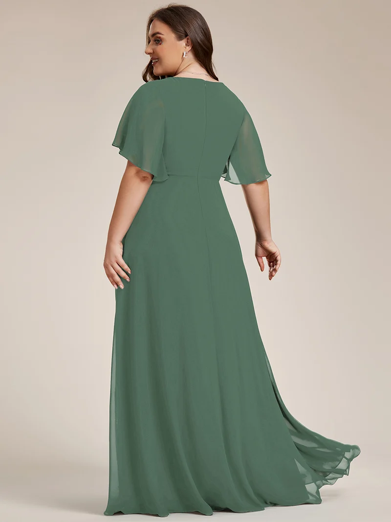 ever IVYROSE|Robe de soirée de mariage élégante en mousseline de soie