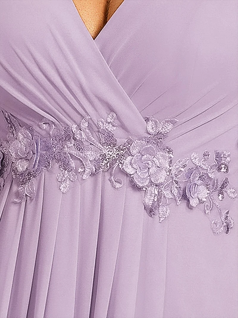 ever IVYROSE|Robe de soirée de mariage élégante en mousseline de soie