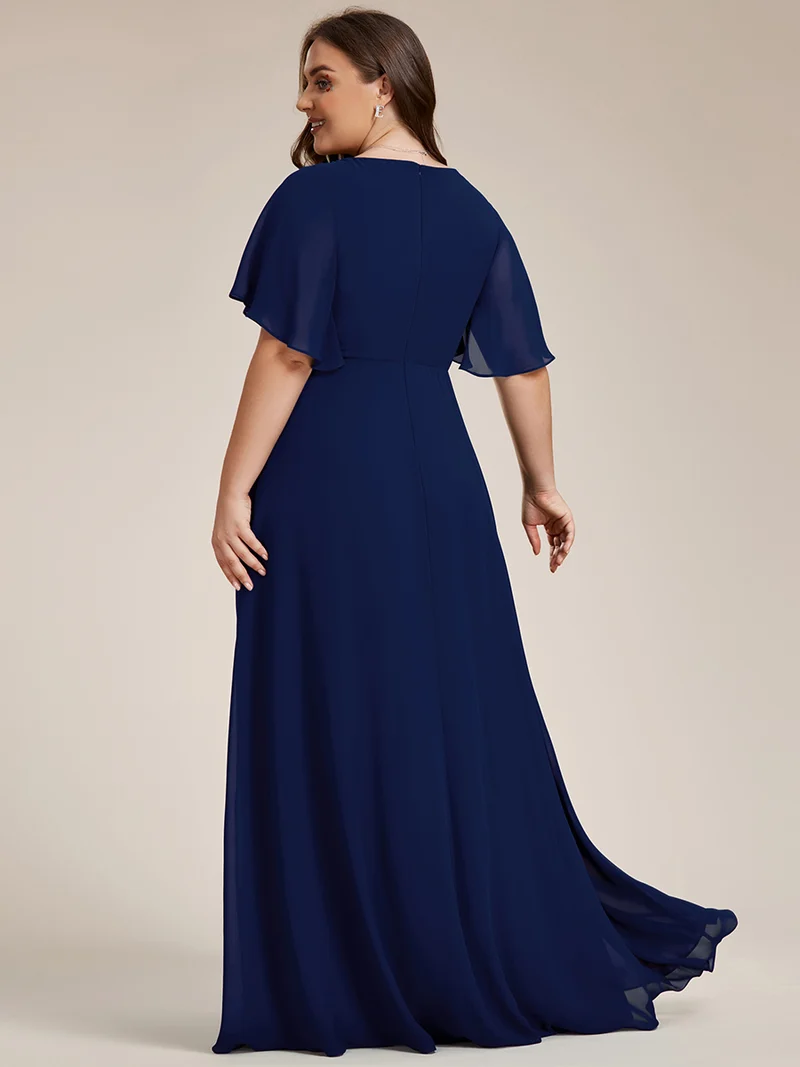 ever IVYROSE|Robe de soirée de mariage élégante en mousseline de soie
