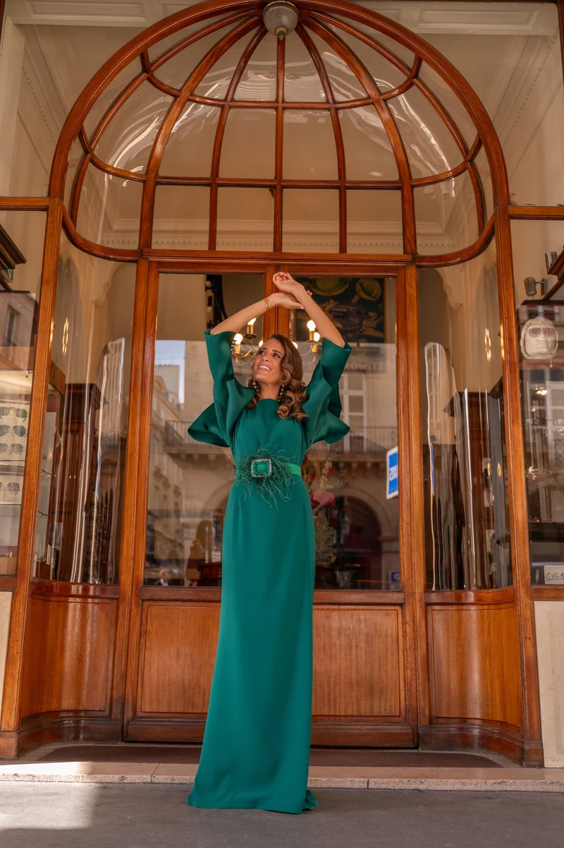 Robe Georgia verte foncée