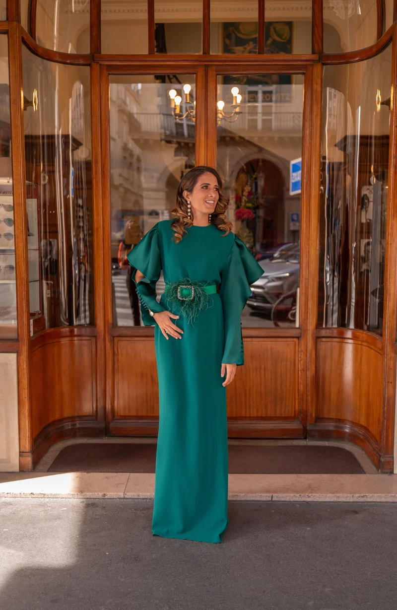 Robe Georgia verte foncée