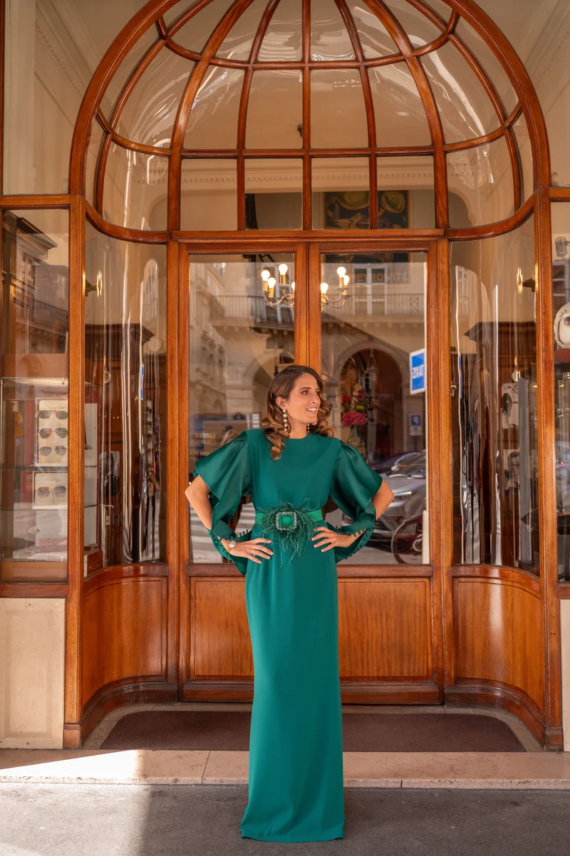 Robe Georgia verte foncée