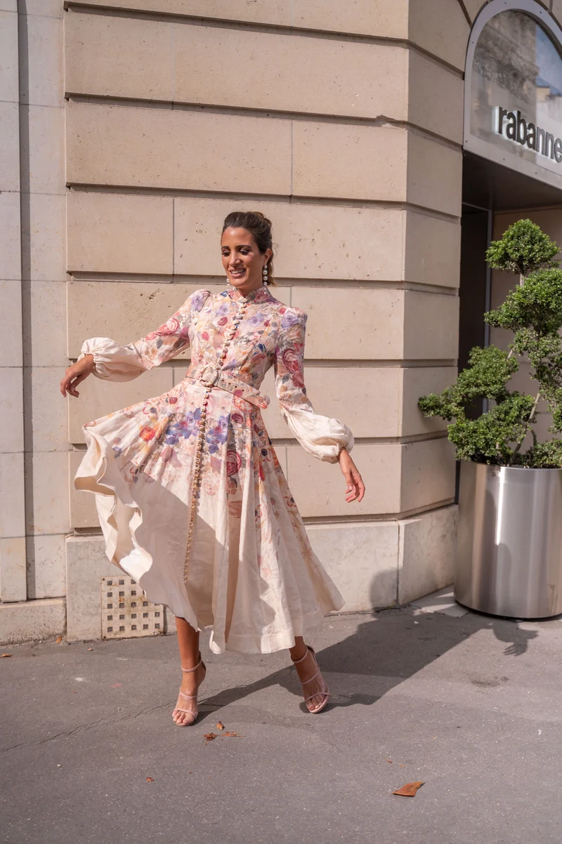 Robe Zimmermann fleuris