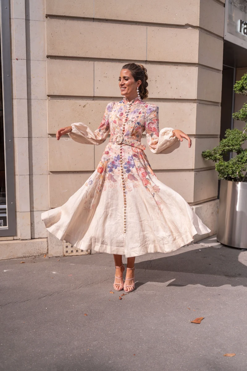 Robe Zimmermann fleuris