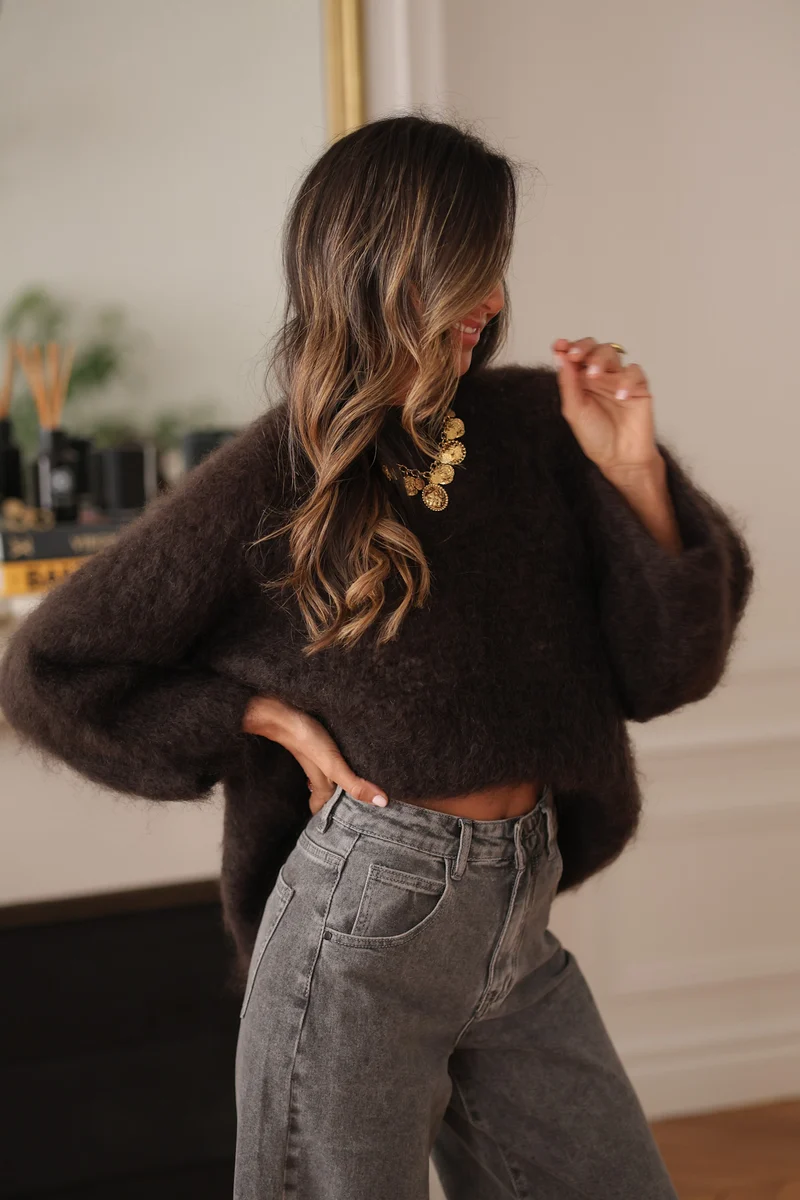 Pull Harper marron