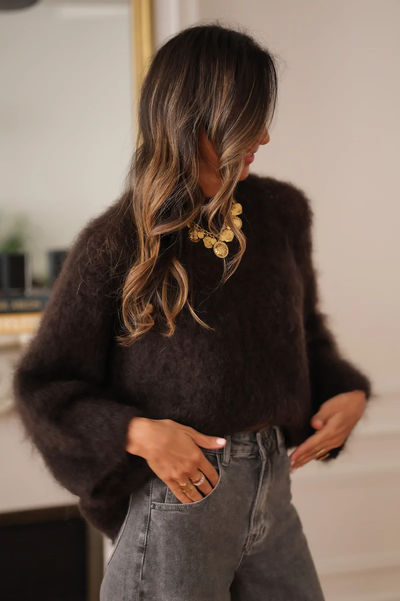 Pull Harper marron