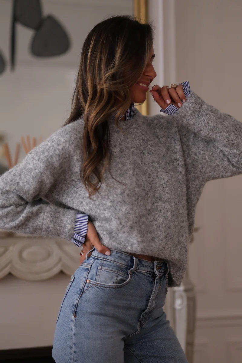 Pull Gaspard gris