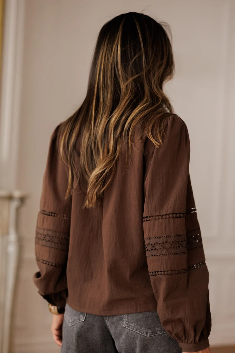 Blouse Léane marron