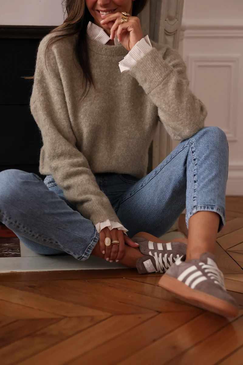 Pull Gaspard kaki