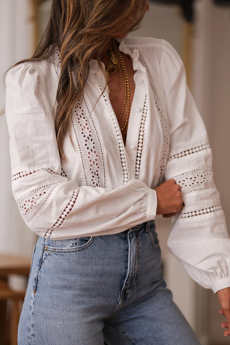 Blouse Léane blanche