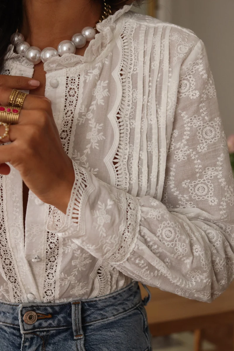 Blouse Terry blanche
