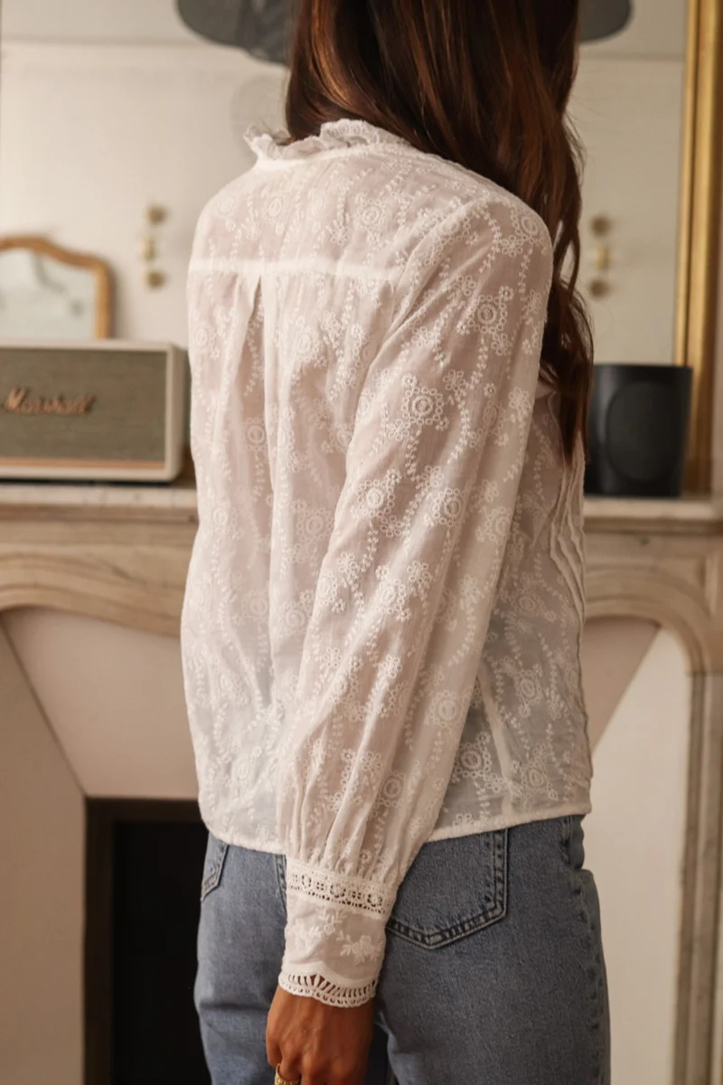 Blouse Terry blanche