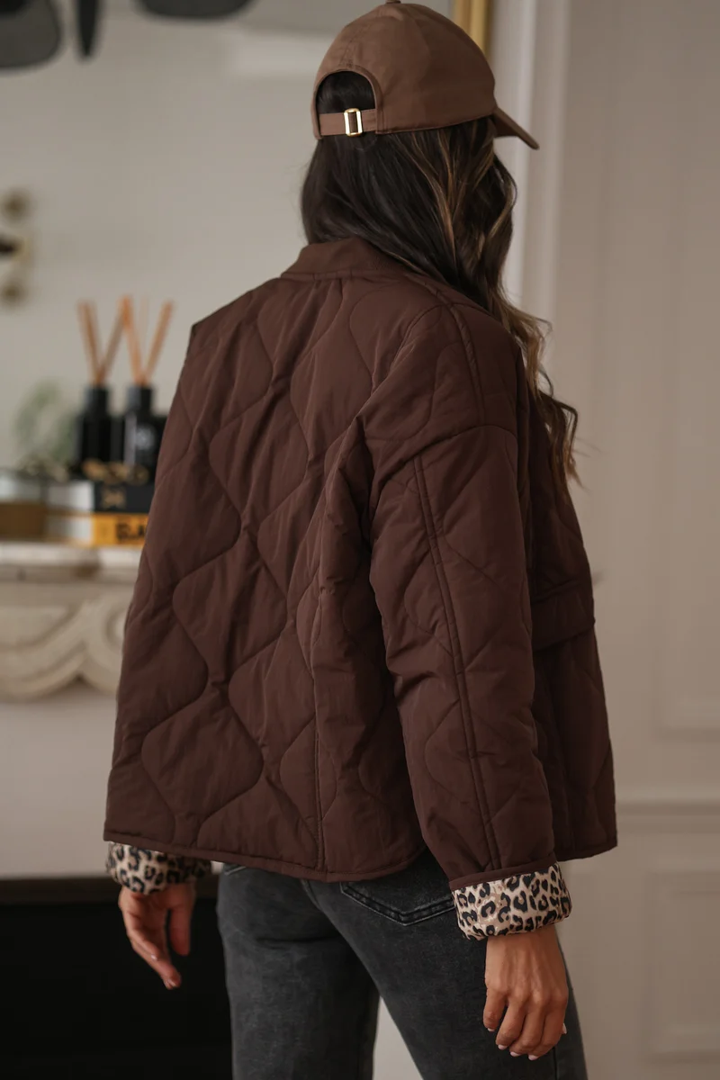 Veste May matelassée marron