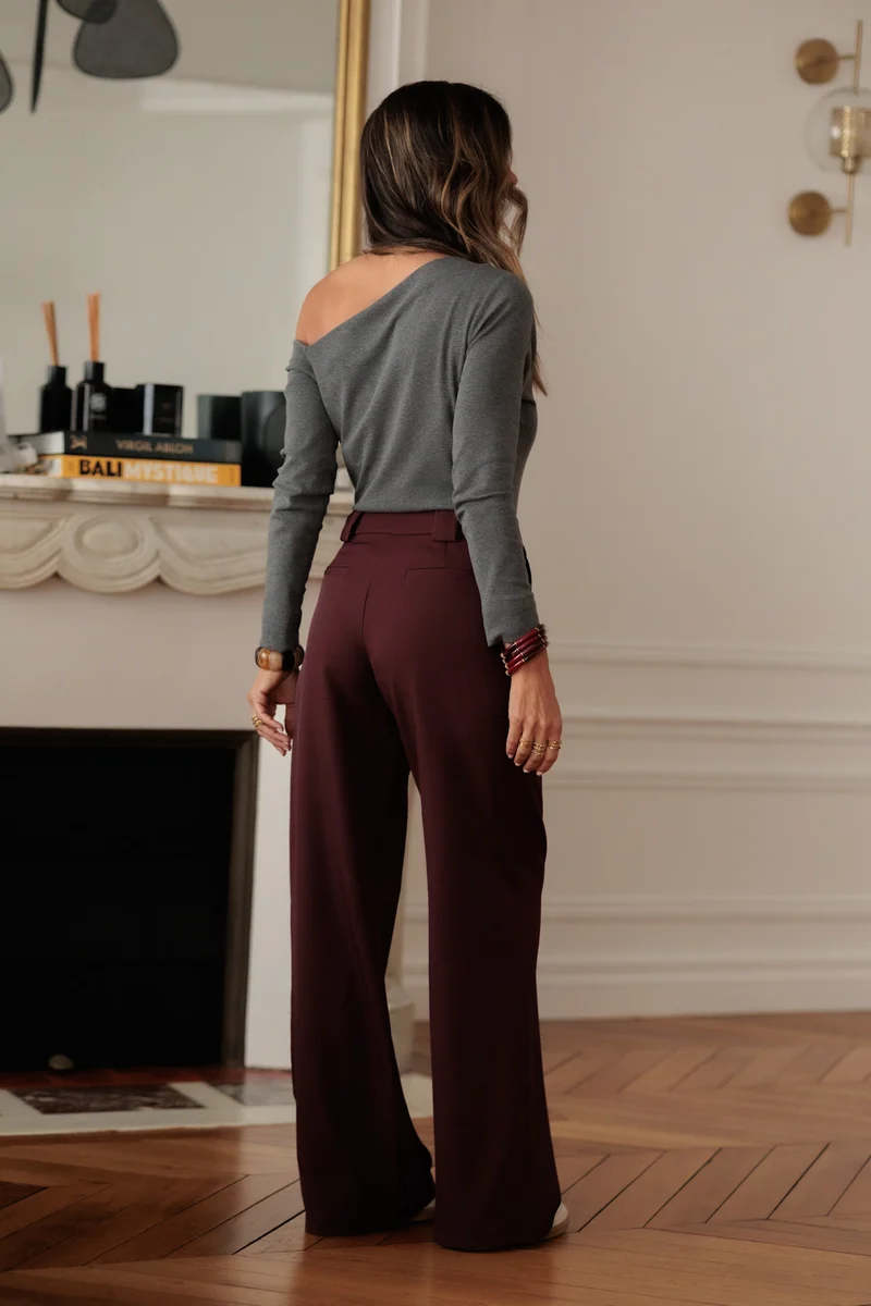 Pantalon Eddie bordeaux