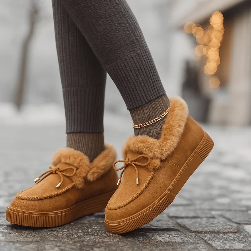 Myra – Chaussures plates à lacets et bout rond