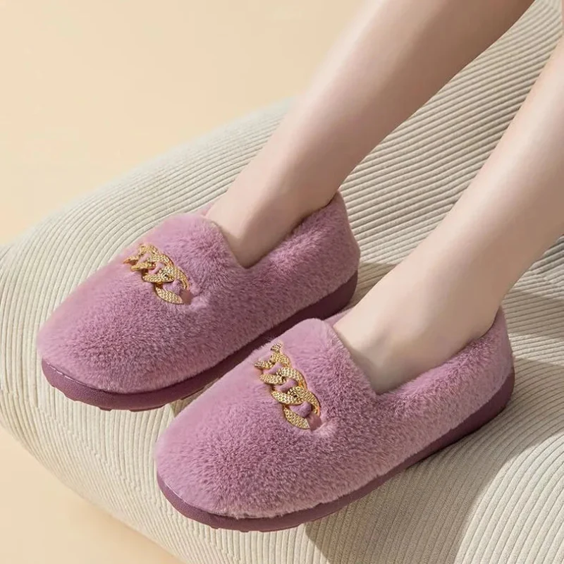 Elora – Chaussons plats à bout rond avec boucle décorative